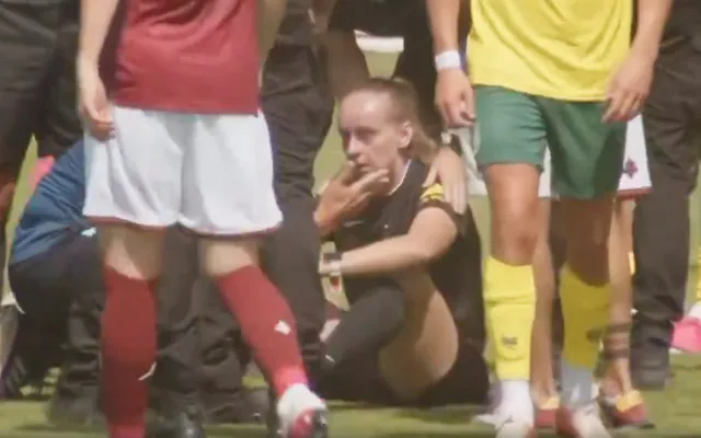 Female referee injured